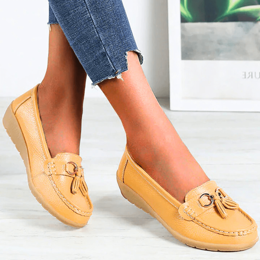 Séraphine™ | Chaussures Femme | Mocassins en Cuir Élégants | Mocassins Confortables