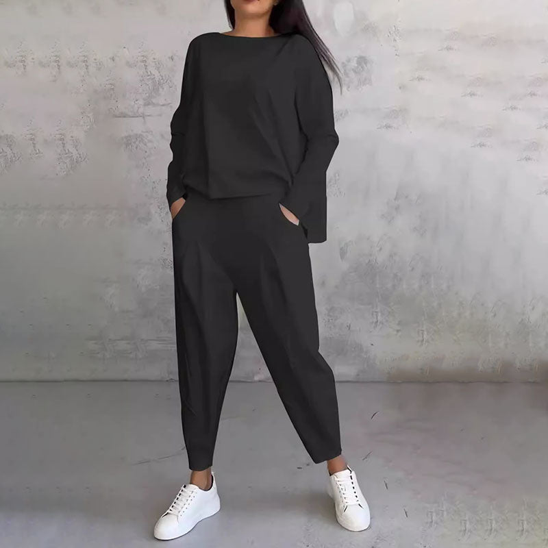 Séraphine™ | Ensemble deux-pièces avec haut à manches longues et pantalon ample