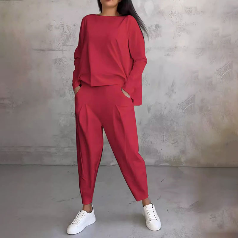 Séraphine™ | Ensemble deux-pièces avec haut à manches longues et pantalon ample