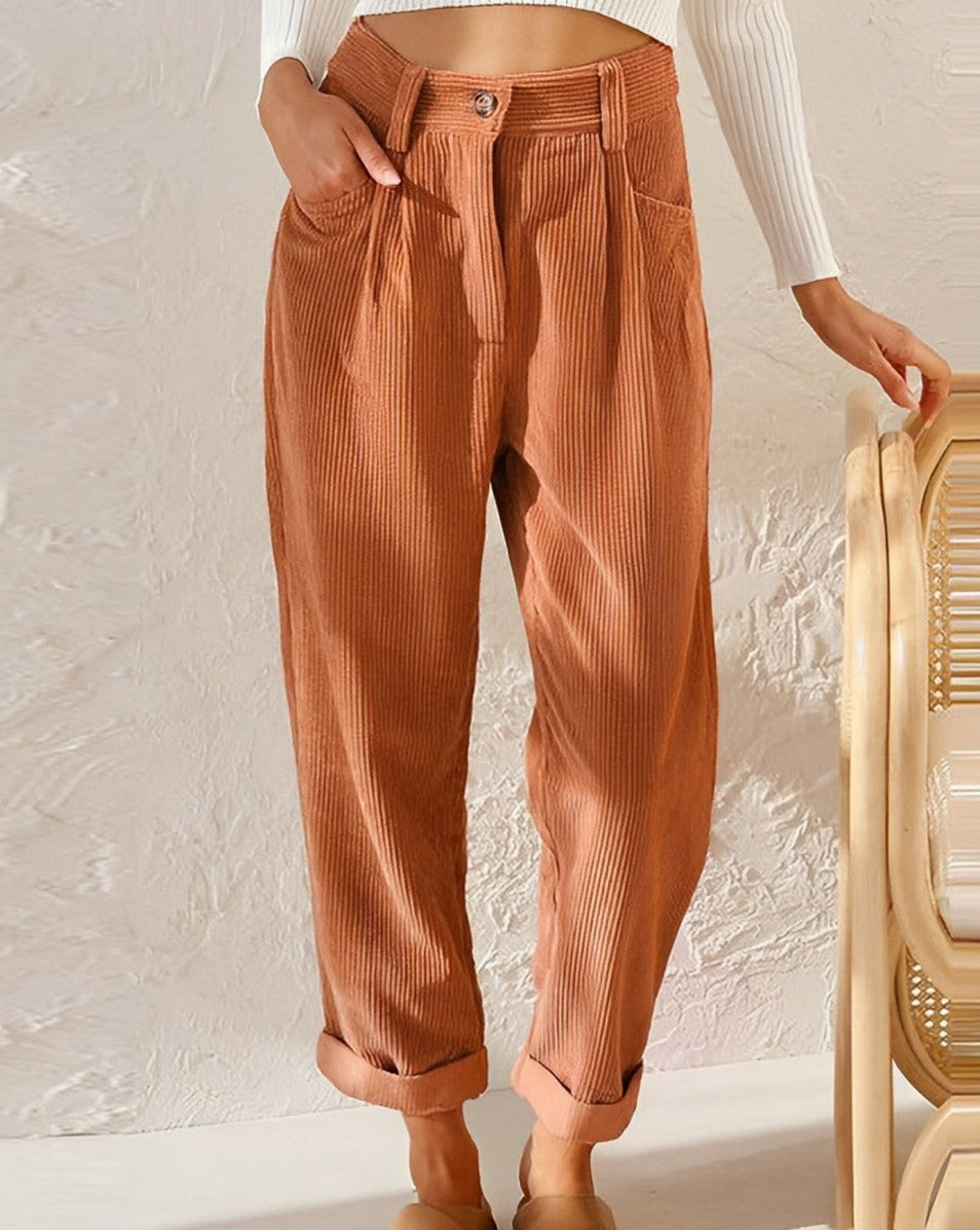 Séraphine™ | VelvetEase – Pantalon en Velours Côtelé